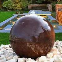 Сфера КОРТЕН - ШАР ФОНТАН 3D (518902) ∅ 850 мм. Гвардейское